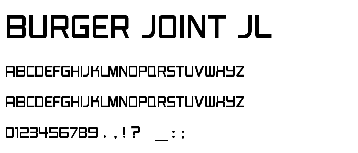Burger Joint JL font